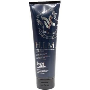 HIM Chrome Dark Tanning Lotion Natural Bronzing Elixir Tattoo Protection 8.5 oz